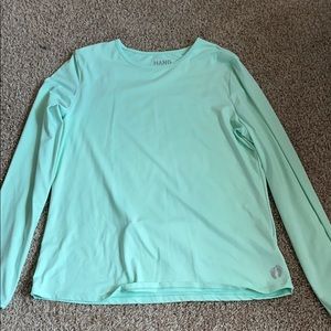 Blueish green, long sleeve shirt